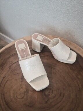 Dolce Vita Marsha Heels Ivory Embossed Stella